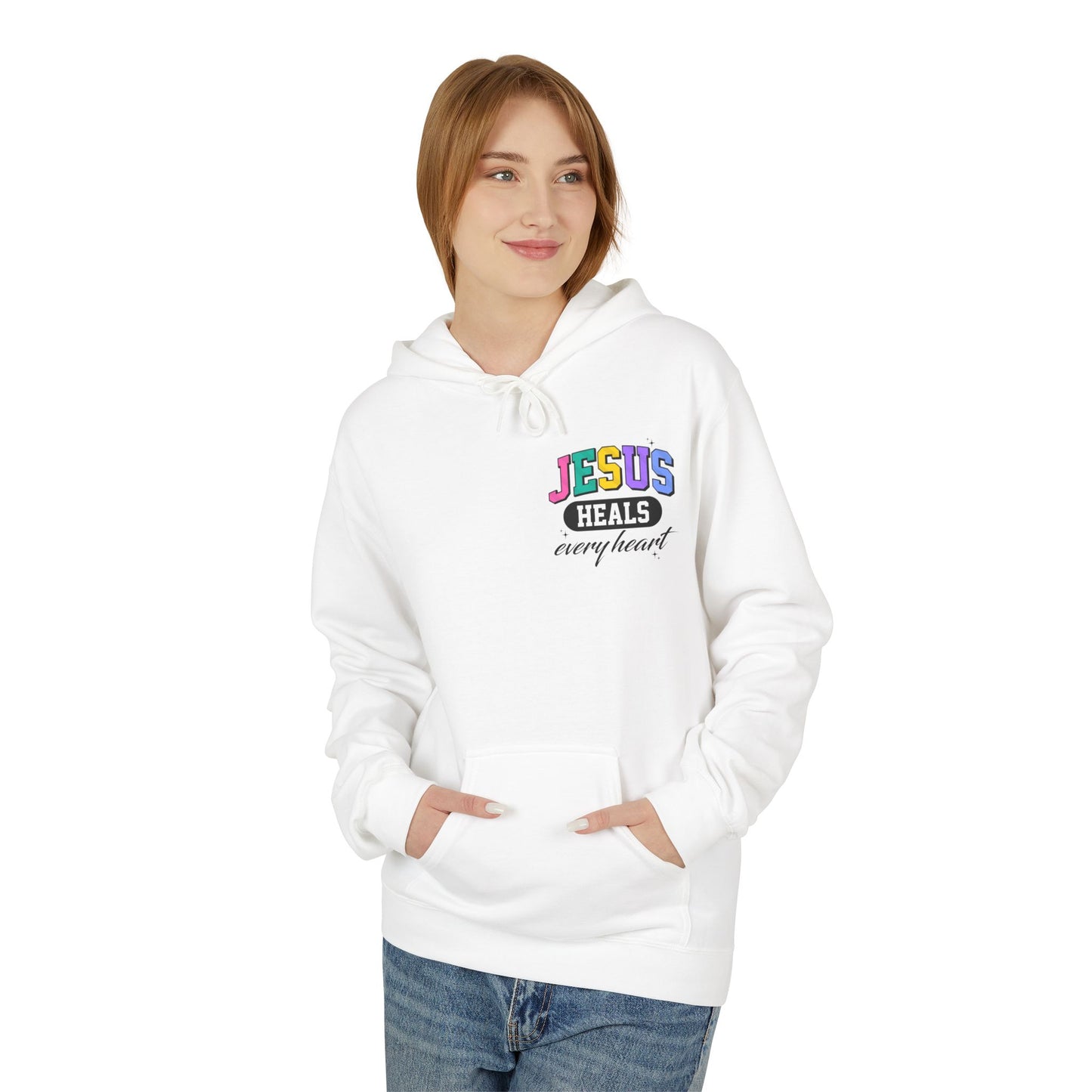 Jesus Heals Every Heart Hoodie — Christian Faith Pullover