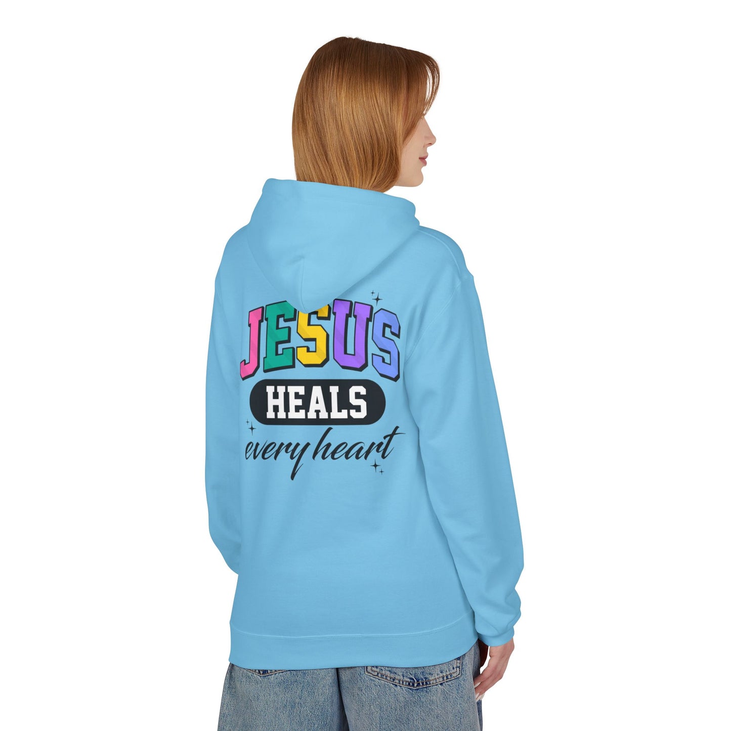 Jesus Heals Every Heart Hoodie — Christian Faith Pullover