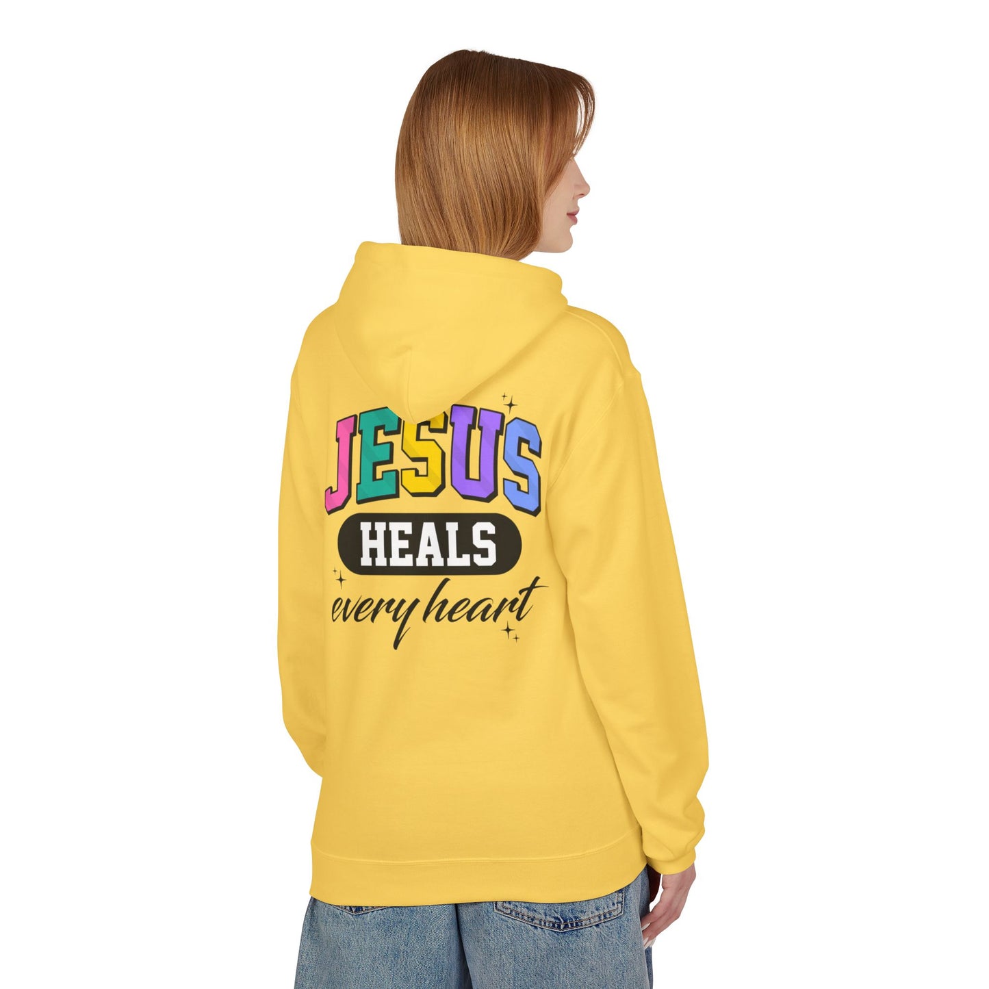 Jesus Heals Every Heart Hoodie — Christian Faith Pullover