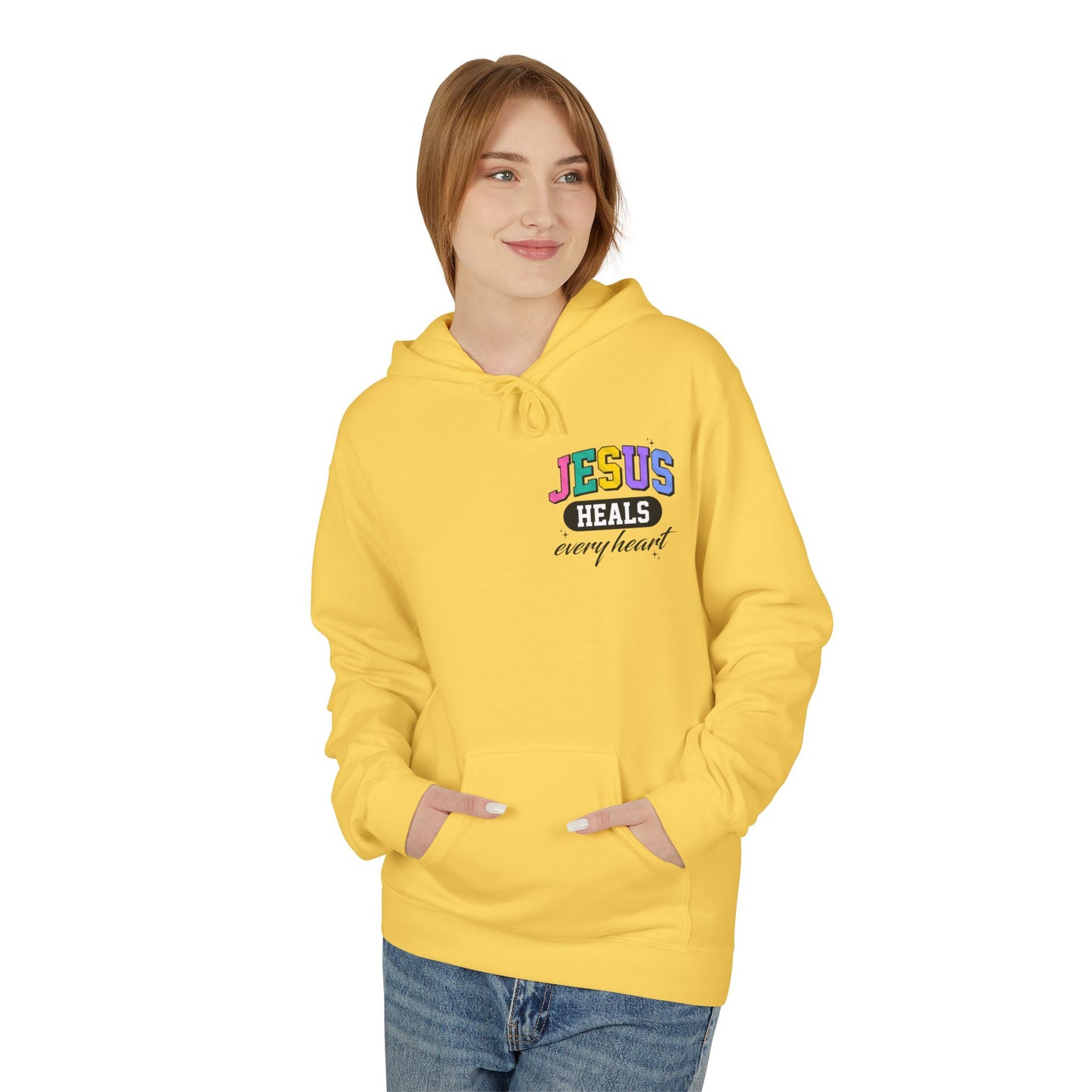 Jesus Heals Every Heart Hoodie — Christian Faith Pullover