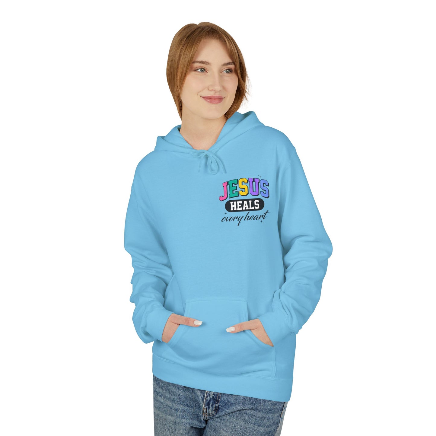 Jesus Heals Every Heart Hoodie — Christian Faith Pullover