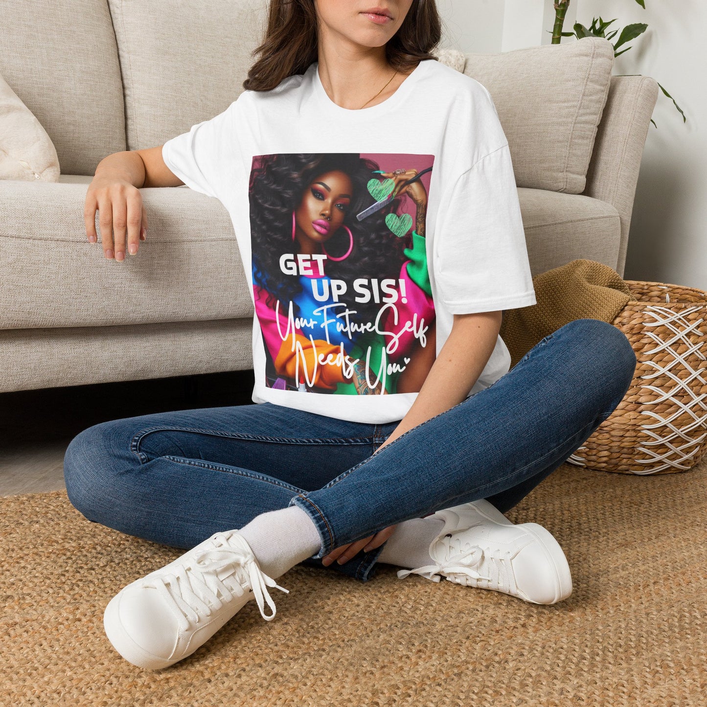 Get Up Sis! Inspirational Graphic T-Shirt – Your Future Self Needs You