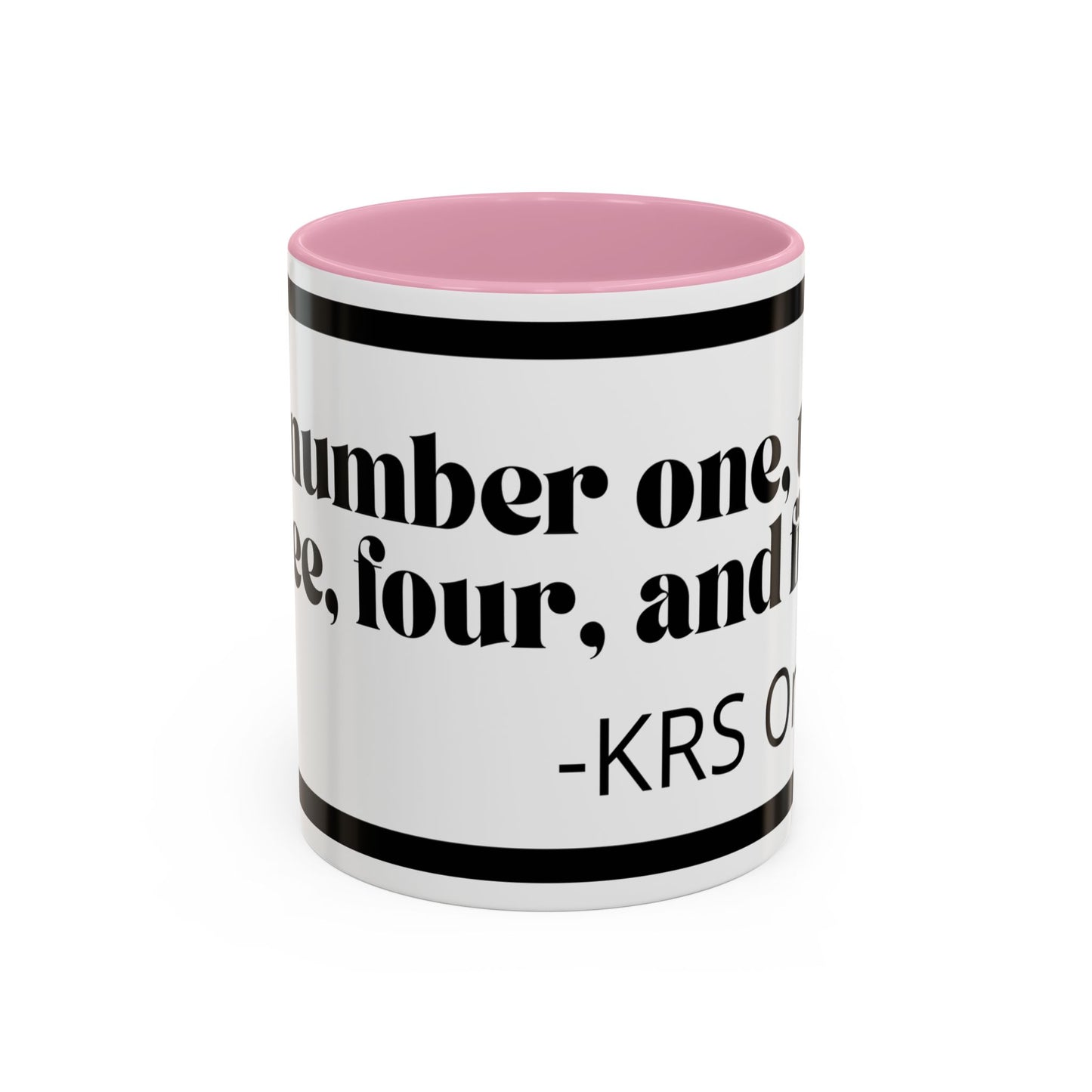 KRS-One Quote Coffee Mug — "One, Two, Three, Four, and Five" Retro Typography Mug (11oz)