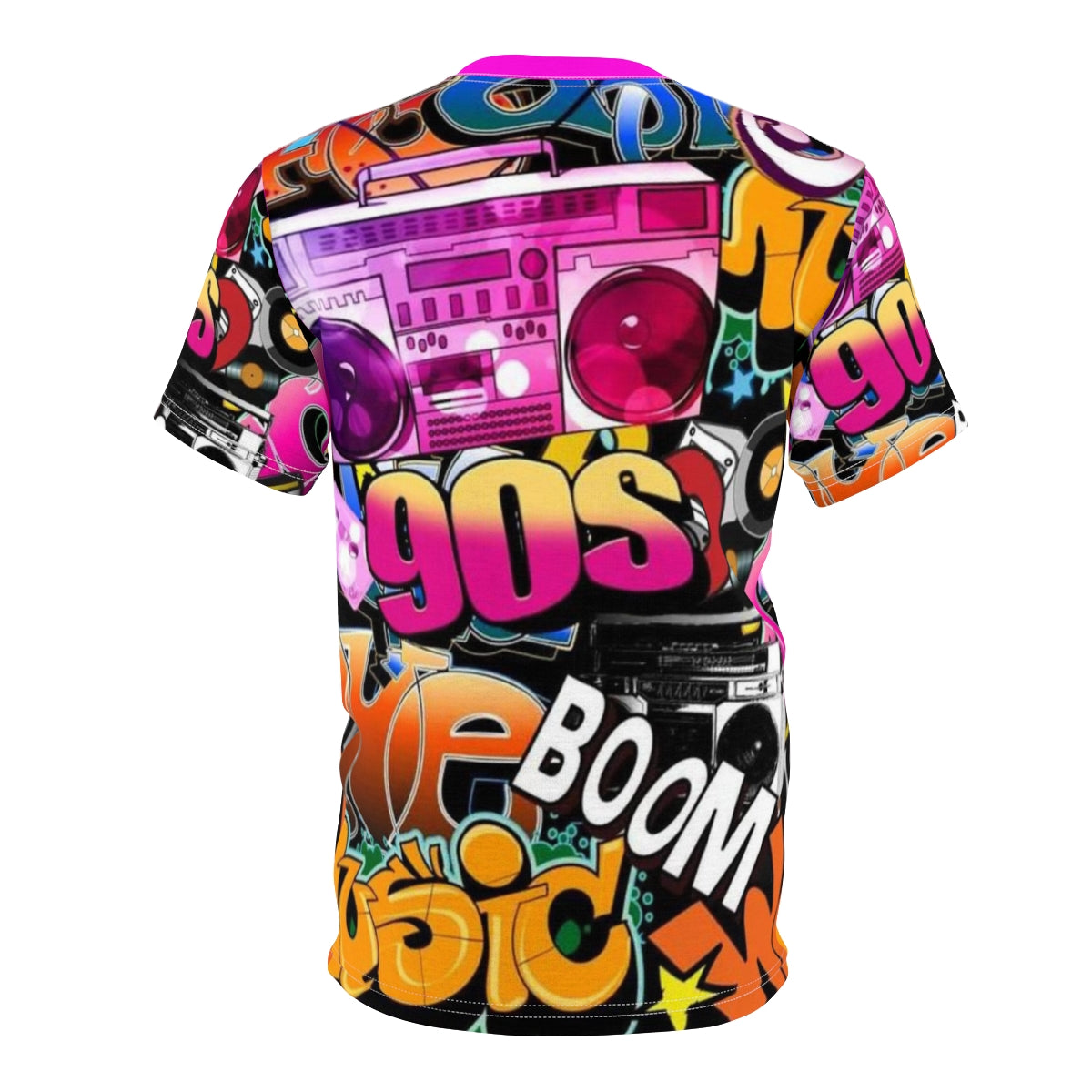 90s Graffiti Tee — Retro Boom Box Streetwear