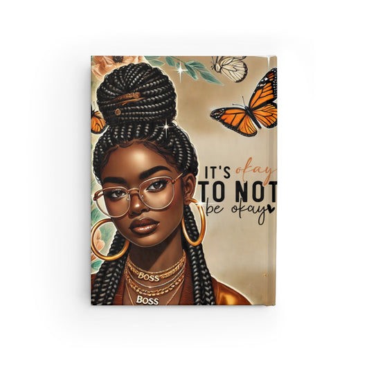 Journal — "It's Okay to Not Be Okay" Afrocentric Butterfly Hardcover