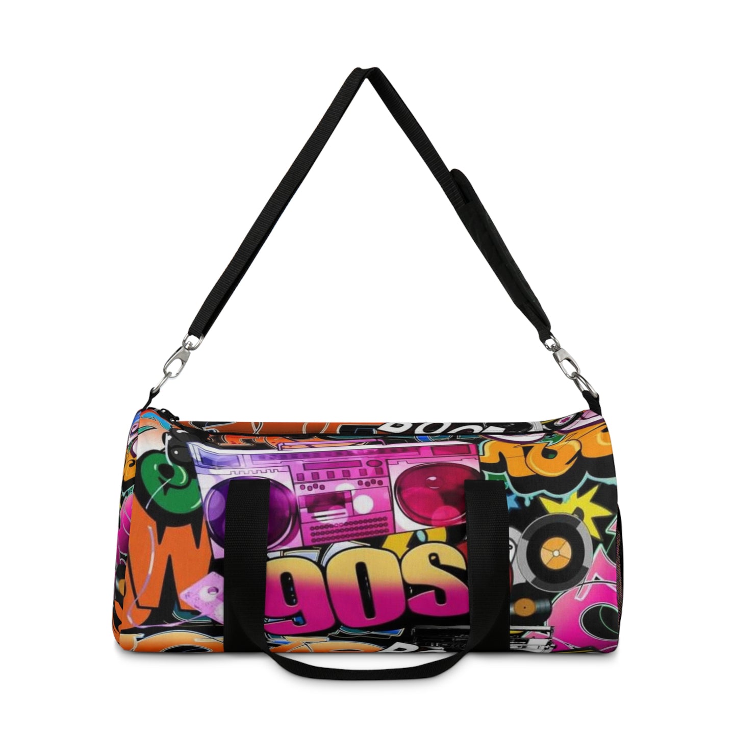 90s Graffiti Duffel Bag – Retro Hip Hop Travel & Gym Bag