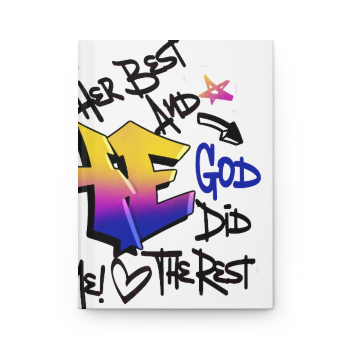 Graffiti “She” Hardcover Journal — Bold Feminine Christian Art Notebook