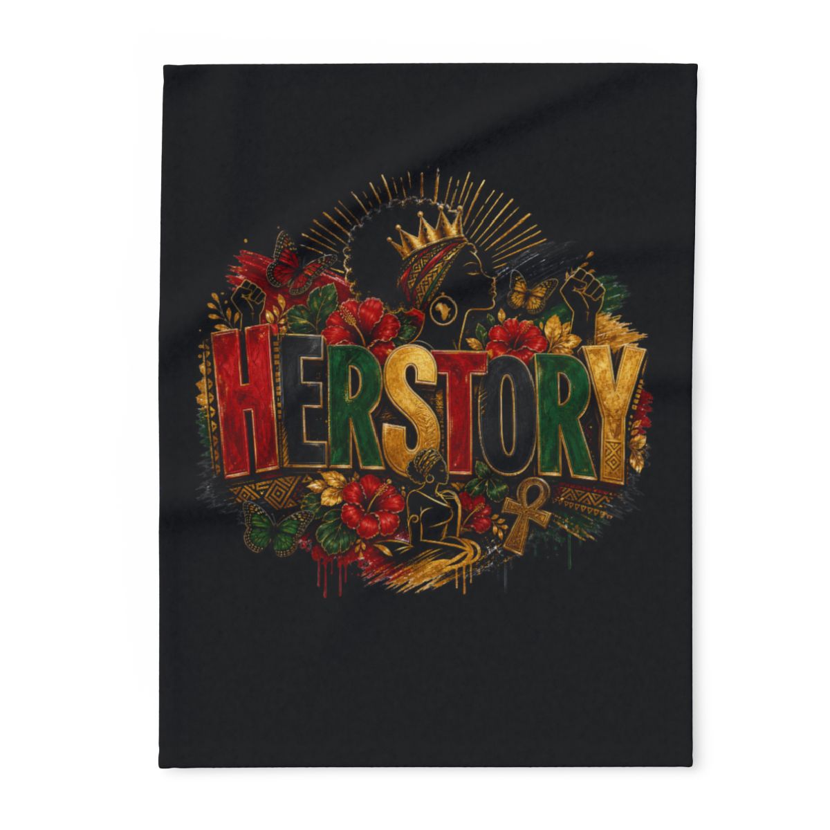 HERstory Plush Fleece Throw Blanket (30" x 40")